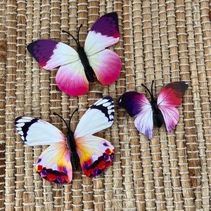 Butterfly magnets set of 3 pink butterflies Demon slayer inspired